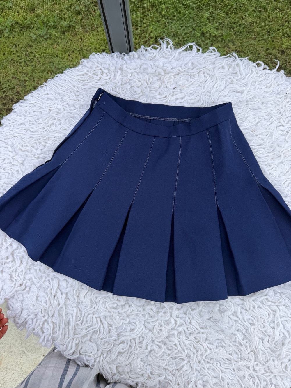 Polo by Ralph Lauren Navy Box Pleat Skater Skirt